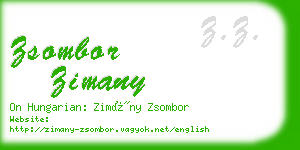 zsombor zimany business card